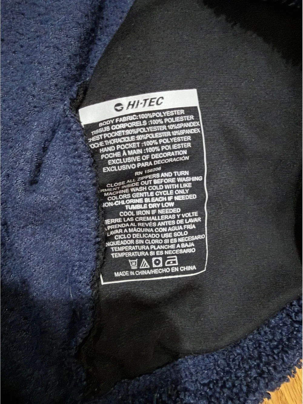 Two Men's Hi-Tech 1/4 zip fleece pullover grey navy blue XL sherpa chest pocket